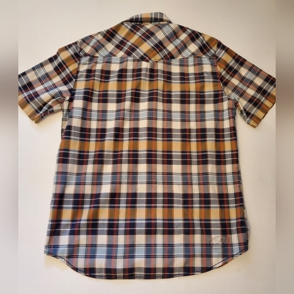 Vans Off The Wall plaid button down short sleeve mens shirt in size Large F7 - Picture 9 of 9
